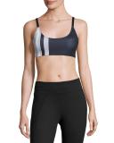 Graphic Elastic Band Low-Impact Sports Bra, Geometric Multicolor