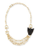 Crystal Panther Multi-Strand Necklace