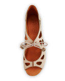 Brynn Nubuck Lace-Up Sandal, Beige