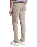 Canvas Five-Pocket Pants, Brown