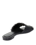 Fadey Woven Flat Slide Sandal, Black