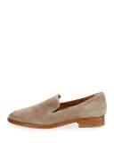 Calista Suede Slip-On Oxford, Cognac