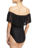 Aphrodite Floral Ruffle One-Piece Swimsuit