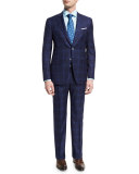 Super 140s Plaid Suit, Navy