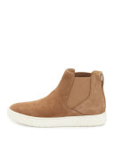 Newlyn Hidden-Wedge High-Top Sneaker, Sand