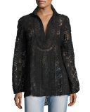 Jill Embroidered Lace Peasant Top