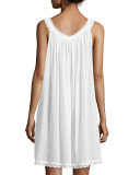 Graziella Swiss Cotton Sleeveless Babydoll, White