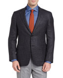 Tic Two-Button Sport Coat, Black/Gray