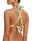 Road To Nowhere Reversible Halter Swim Top, Multi Colors