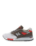 998 Age of Exploration Colorblock Sneaker, Gray/Red