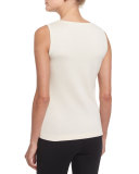 Milano Knit Contour Tank, Alabaster