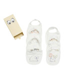 Teddie 7-Day Bib Set, White