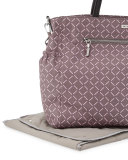 Printed Diaper Bag, Gray