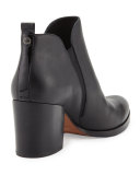 Edyn Pointed-Toe Leather Pump, Black