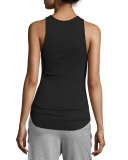 High-Neck Ribbed Tank Top