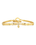 Flamenco Cross Station Bracelet with Diamonds