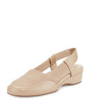 Kamillie Patent Demi-Wedge Pump, Nude