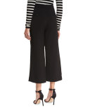 Lee Cropped Wide-Leg Pants, Black