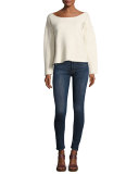 Looker Mid-Rise Skinny Jeans, Blue