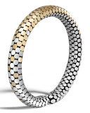 Dot Gold & Silver Slim Flex Cuff Bracelet, Size Medium