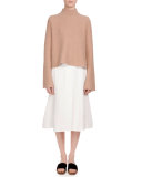 High-Waist Trumpet Skirt, Off White