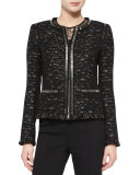 Dondi Zip-Chain Jacket, Black