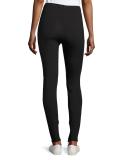Sport Scuba Zip-Cuff Leggings, Black