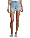 Bite High-Rise Frayed Shorts, Bleach