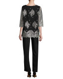 Luxury Lace 3/4-Sleeve Tunic 