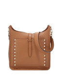Unlined Leather Feed Bag, Almond