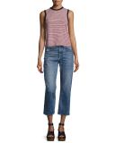 Marilyn High-Rise Cropped Straight-Leg Jeans, Wheeler