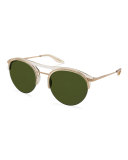 Aurora Plastic & Titanium Round Sunglasses