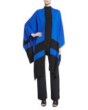 Striped Sweater Shawl, Plus Size  