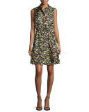 Ryder Floral-Print Silk Shirtdress, Vilette