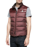 Dupres Quilted Puffer Vest, Burgundy