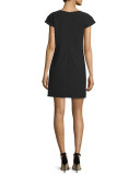Eva Cap-Sleeve Stretch Cady Dress