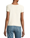 Short-Sleeve Stretch Terry Tee, Ivory