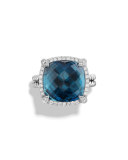 14mm Châtelaine Hampton Blue Topaz Ring with Diamonds