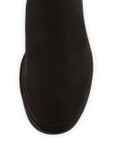 Chelsea Nubuck Wedge Bootie, Black