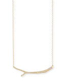 Wonderland 18k Yellow Gold Diamond Twig Necklace