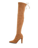 Highstreet Suede Over-the-Knee Boot, Toffee