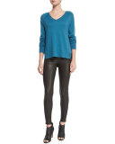 L8001 Noir Leather Super Skinny Pants