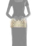Laser-Cut Scroll Slicer Clutch Bag