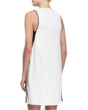 Clementine Bandeau-Trim Shift Dress, Bright White