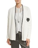 Crest-Pocket Boyfriend Cardigan, Multi