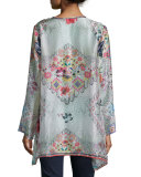 Livelli Long-Sleeve Printed Tunic, Multi Colors