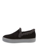 Nowplaying Shearling Sneaker, Black