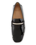 Wabler Patent Leather Driver, Black