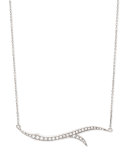 18k White Gold & Diamond Thorn Pendant Necklace