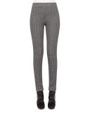 Mara Houndstooth Quilted Leggings, Cliff